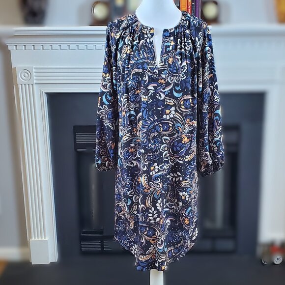 NWT Vince Camuto Black Floral Paisley Sheath Dress - No Belt | Sz 8 - Picture 1 of 6